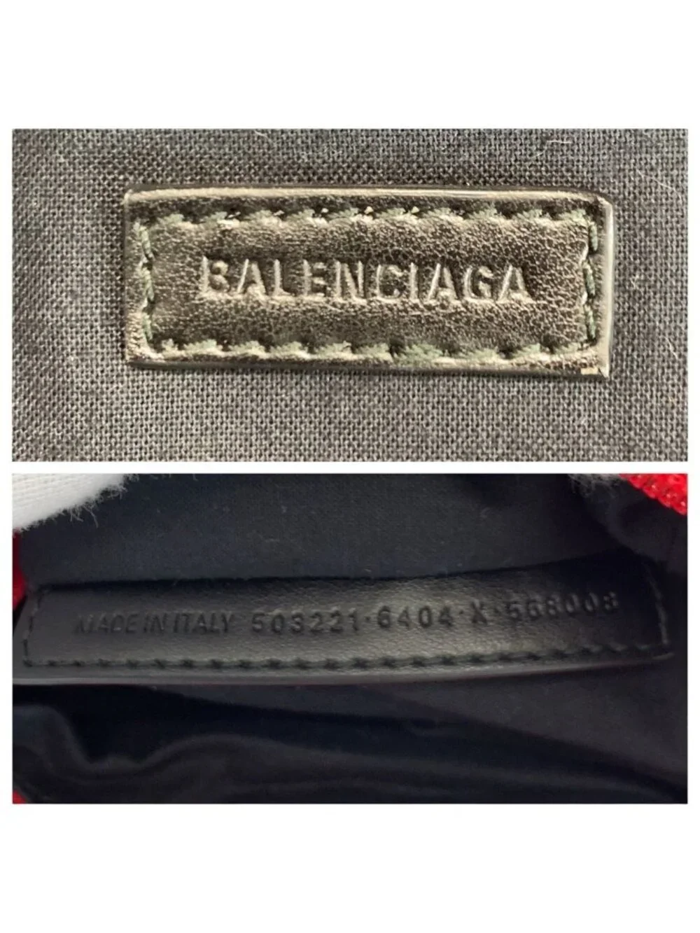 Balenciaga Explorer Red Black Canvas Backpack